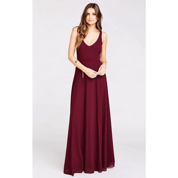 ✨Show Me Your Mumu Burgundy Jenn Maxi Sz Medium Dress✨ - Picture 3 of 8